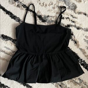 Madden Girl Black Bubble Hem Cami with Adjustable Straps